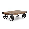 Zuo® 43.3 x 28 Fir Wood Barbary Coast Cart Table, Distressed Natural