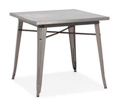 Zuo® Olympia 31.4 x 31.4 Steel Dining Table, Gunmetal