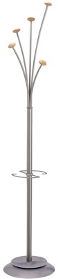 Alba Festival Floor Coat Stand, Silver  (PMFEST)