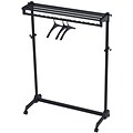 Alba Modern One-Sided Mobile Garment Rack, Black