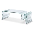 Zuo® 49.8 x 23 1/2 Tempered Glass Discovery Coffee Table, Clear