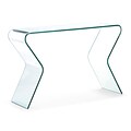 Zuo® 47 x 15.7 Tempered Glass Respite Console Table, Clear