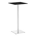 Zuo® Dimensional 19 1/2 x 19 1/2 Painted Tempered Glass Bar Table, Black