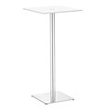 Zuo® Dimensional 19 1/2 x 19 1/2 Painted Tempered Glass Bar Table, White