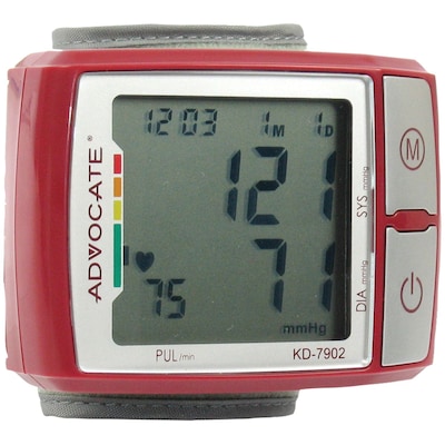 Advocate Digital Wrist Blood Pressure Monitor With Color Indicator (KD-7902)