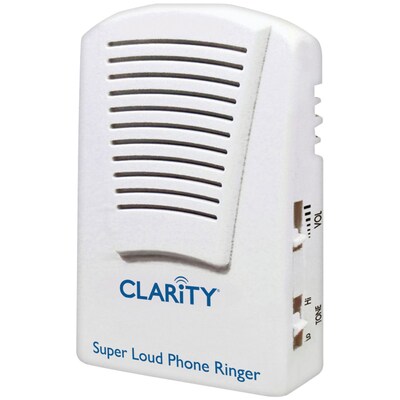 Clarity® 55173 Super Loud Telephone Ringer, White