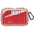Pelican 1050 Waterproof Case, Red/Clear
