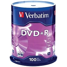 Verbatim VTM95098 4.7 GB AZO DVD+R Spindle, 100/Pack