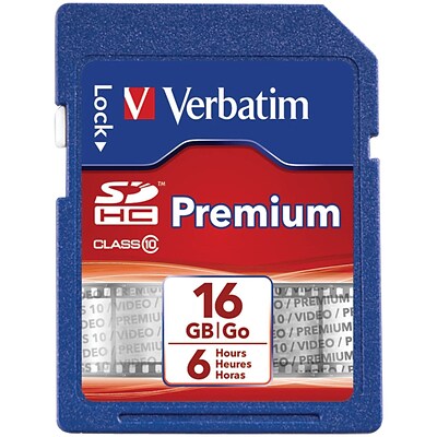 Verbatim® 16GB SDHC (Secure Digital High-Capacity) Class 10 Flash Memory Card