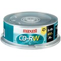 Maxell MXLCDRW25S 700 MB CD-RW Spindle, 25/Pack