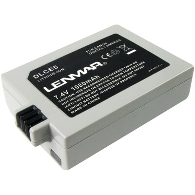 Lenmar® Camera Battery, 7.4V, Fits Canon EOS Rebel Xsi, XS, T1i EF-S, EOS Kiss X2, Xsi, 500D, 450D