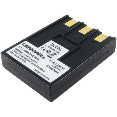 Lenmar® Camera Battery; 3.7V, Fits Canon PowerShot SD550, SD500, SD110, SD100, SD20, SD10