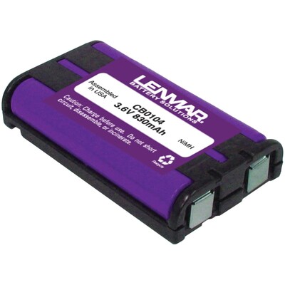 Lenmar® Cordless Phone Battery; 3.6V, Fits Panasonic KT-TGA550M/KX-TG2336/KX-TG2343