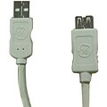 GE 6 A-male To A-female USB 2.0 Extension Cable; Black
