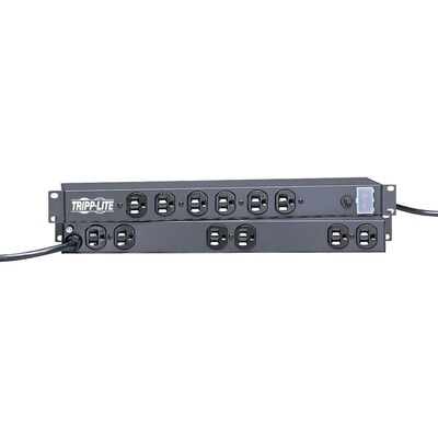 Tripp Lite Power It 12-Outlet 1U Rackmount Power Strip with 15ft Cord