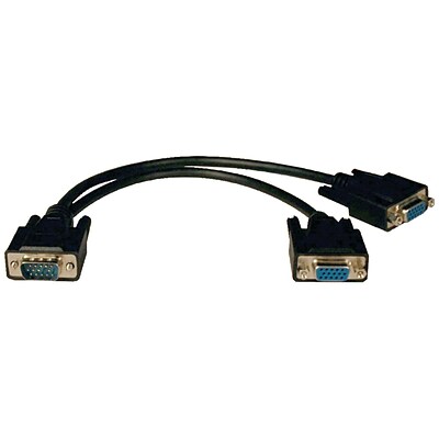 Tripp Lite TRPP516001HR 12 HD-15 to HD-15 Y-Splitter Cable, Black