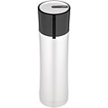 Thermos® Sipp 16 oz. Stainless Steel Compact Beverage Bottle with Black Lid; Black/Silver