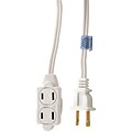 GE 9 3-Outlet Polarized Indoor Extension Cord, White