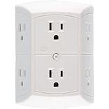 GE 15 Amp 6 Outlet In-wall Adapter, White