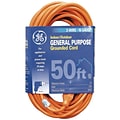 GE 50 1-Outlet Indoor/Outdoor Extension Cord, Orange