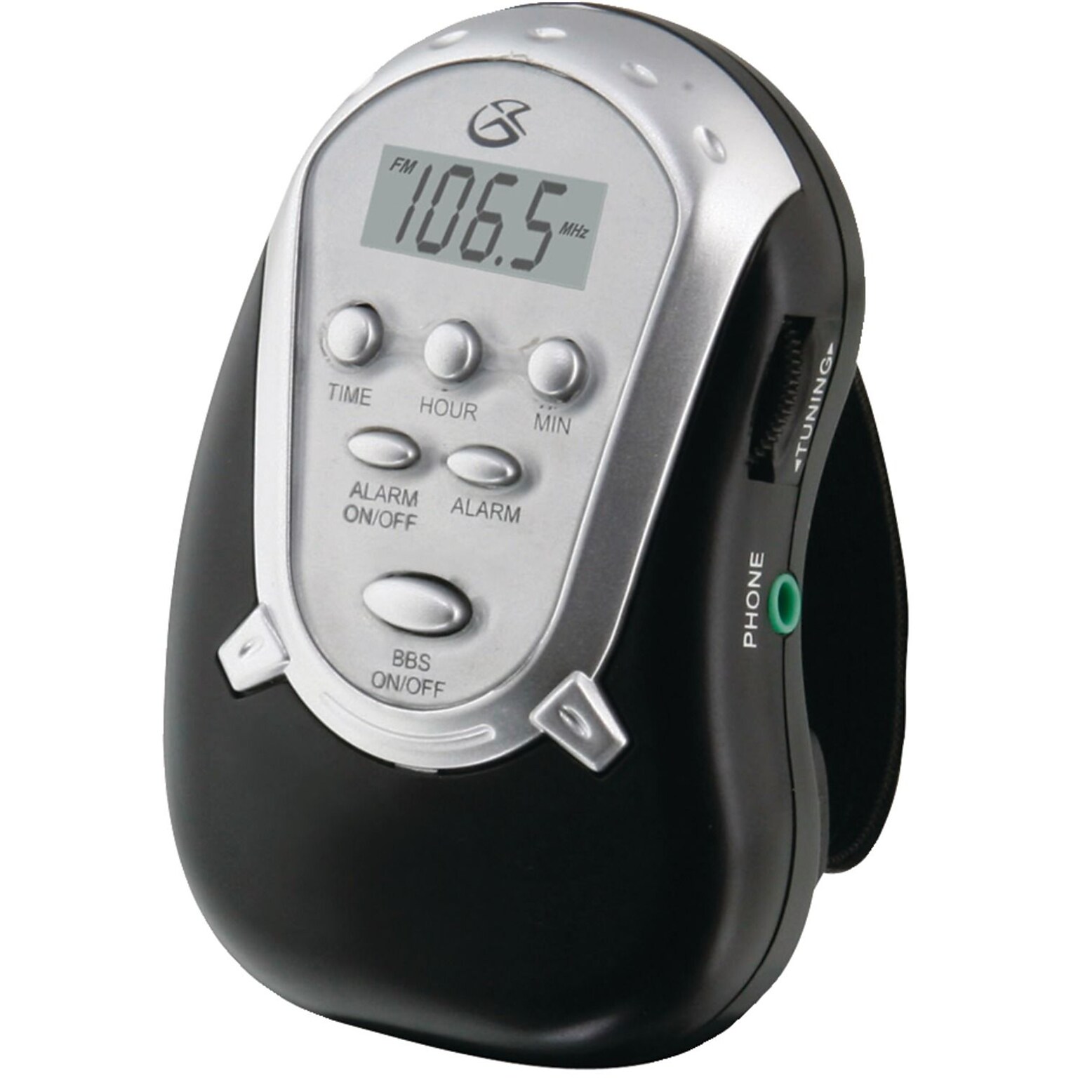 GPX® R300 Portable AM/FM Armband Clock Radio