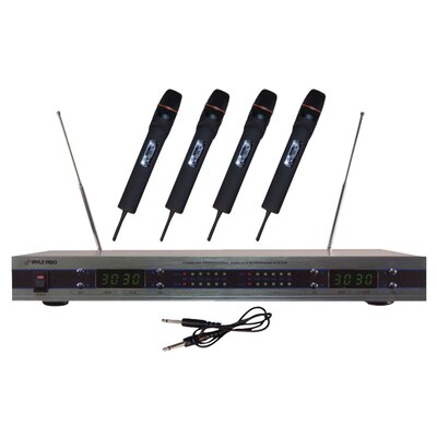 Pyle® Pro PDWM5500 4 Mic VHF Wireless Microphone System