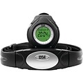 Pyle® Heart Rate Monitor Watch With Minimum, Calorie Counter, and Target Zones, Black