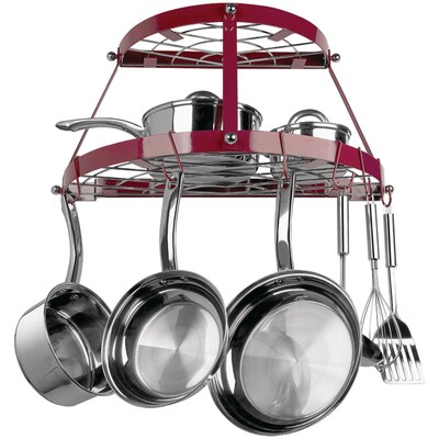 Range Kleen® CW6003R Two Shelf Wall Mount Pot Rack, Red