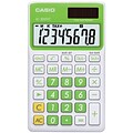 Casio SL300VC Wallet 8-Digit Battery/Solar Powered Basic Calculator, Green/White (CIOSLVCGNSIH)