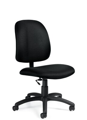 Global® Goal Quilt Fabric Low Back Task Chair, Black