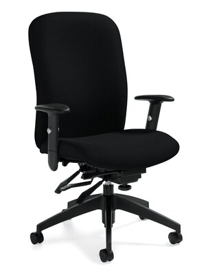 Global Truform Jenny Fabric Heavy Duty High Back Multi-Tilter Chair, Slate