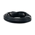 QVS® 25 Premium VGA HD15 Male to Male Triple Shielded Cable; Black