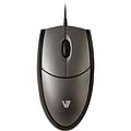 V7® 3BTN Wired Full Size USB Optical Mouse, Black/Silver