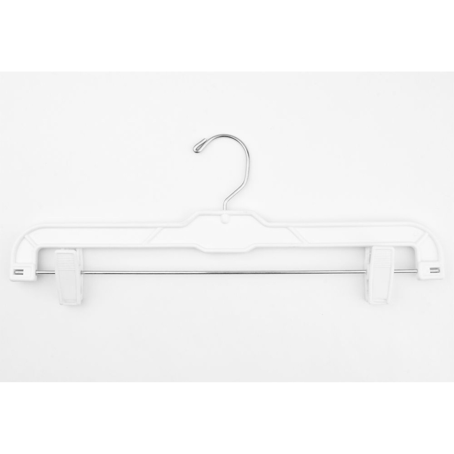 Nahanco 14 Plastic Pant Hanger, White, 100/Carton (RBK1605)