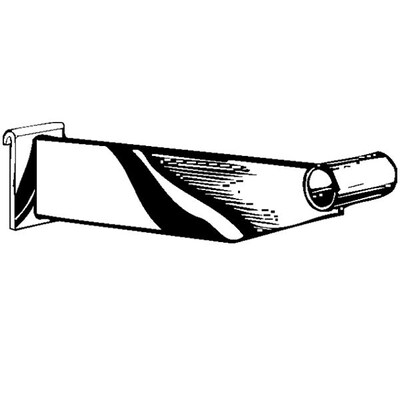 Nahanco Round  Metal Tubing Hangrail Bracket, Chrome, 12 (GWRT)