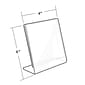 Azar Acrylic Vertical Slanted L-Shape Sign Holder, 6" x 4", 10/Pack (112726)