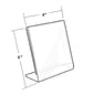 Azar Displays Angled L-Shaped Sign Holder Frame 4"x 6''High- Vertical/Portrait, 10-Pack (112726)