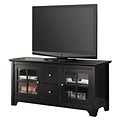 Walker Edison 52 Wood TV Console With Drawers, Matte Black