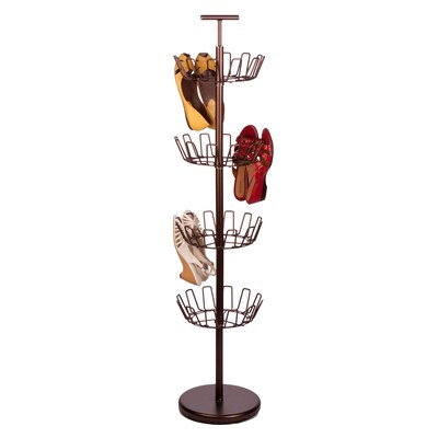 Honey Can Do® 4Tier Revolving Shoe Tree, Bronze