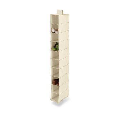 Honey Can Do® 10 Shelf Hanging Vertical Closet Organizer, Natural