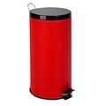 Honey Can Do 7.92 gal. Stainless Steel Step Trash Can, Ruby Red