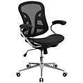 Flash Furniture Mid-Back Mesh Computer Chair With Chrome Base, Black