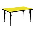 Flash Furniture 30W x 48L Rectangular Yellow Laminate Activity Tables