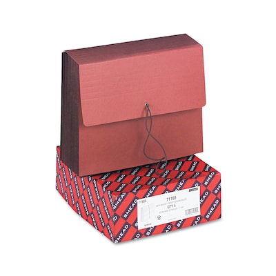 Smead 7 Heavy Duty TUFF Expanding Wallets, Letter Size, Redrope, 5/Box (71165)