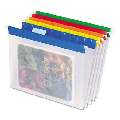 Pendaflex EasyView™ Poly Hanging File Folders, Assorted Color Bar, Letter, Holds 8 1/2H x 11W, 25/