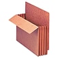 Pendaflex Reinforced File Pocket, 3 1/2" Expansion, Letter Size, Redrope, 10/Box (95343)