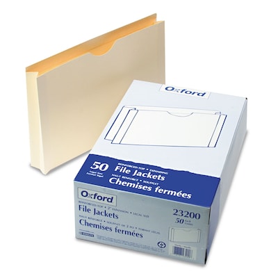 Pendaflex 10% Recycled Reinforced File Jacket, 2 Expansion, Legal Size, Manila, 50/Box (23200)