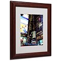 Ariane Moshayedi Time Square Lights Matted Framed Art - 11x14 Inches - Wood Frame