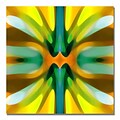Trademark Fine Art Amy Vangsgard Tree Light Symmetry Yellow Canvas 35x35 Inches