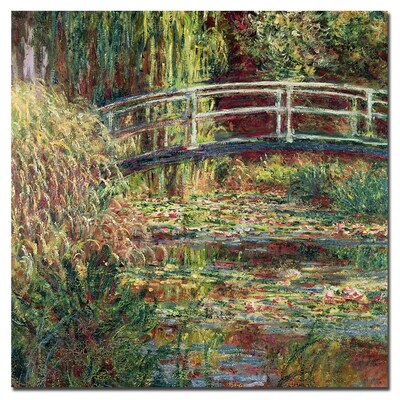 Trademark Fine Art Claude Monet Waterlily Pond Pink Harmony1900 Canvas